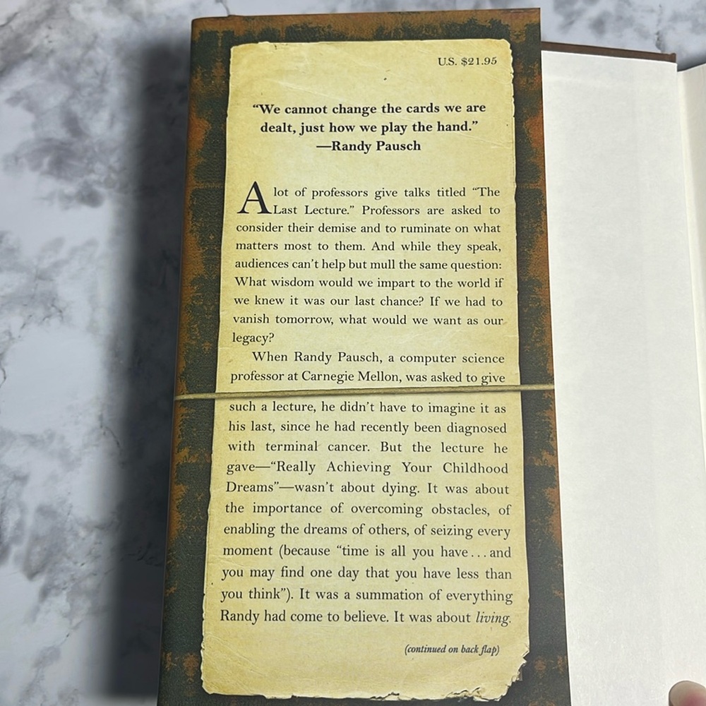 The Last Lecture Hardcover Book - Picture 2 of 5